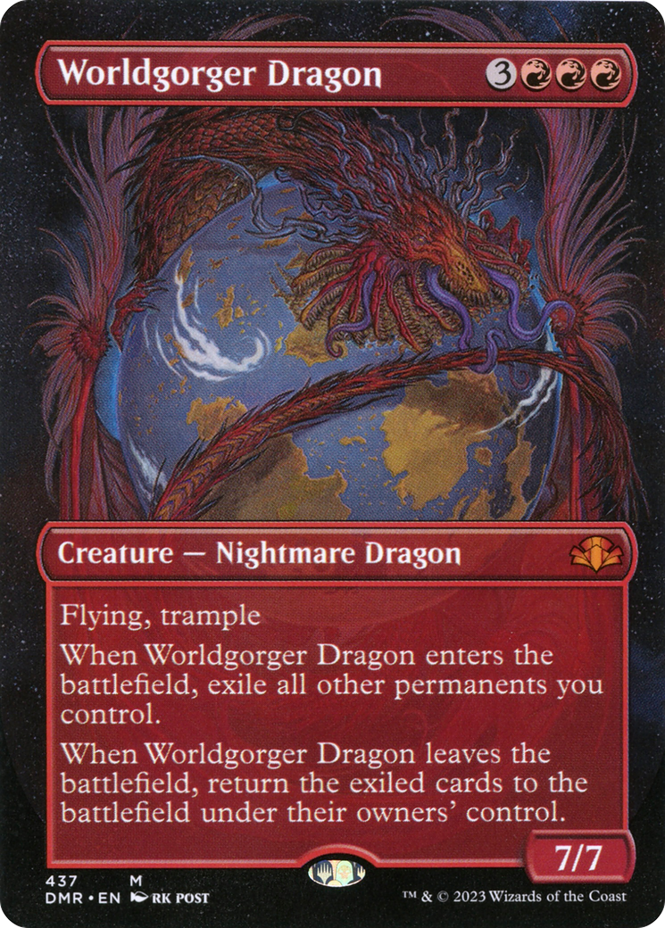 Worldgorger Dragon (Borderless Alternate Art) [Dominaria Remastered] | Dragon's Lair Comics and Fantasy Houston TX