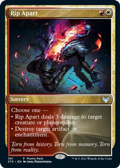 Rip Apart (Promo Pack) [Strixhaven: School of Mages Promos] | Dragon's Lair Comics and Fantasy Houston TX