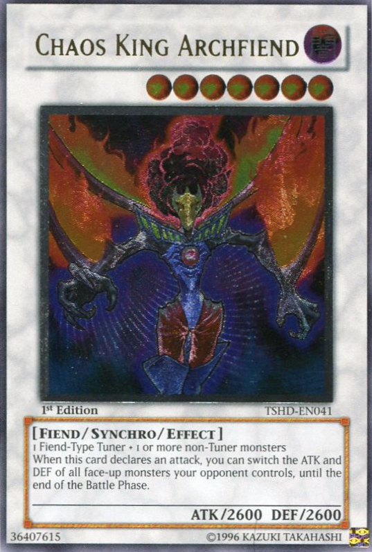 Chaos King Archfiend [TSHD-EN041] Ultimate Rare | Dragon's Lair Comics and Fantasy Houston TX