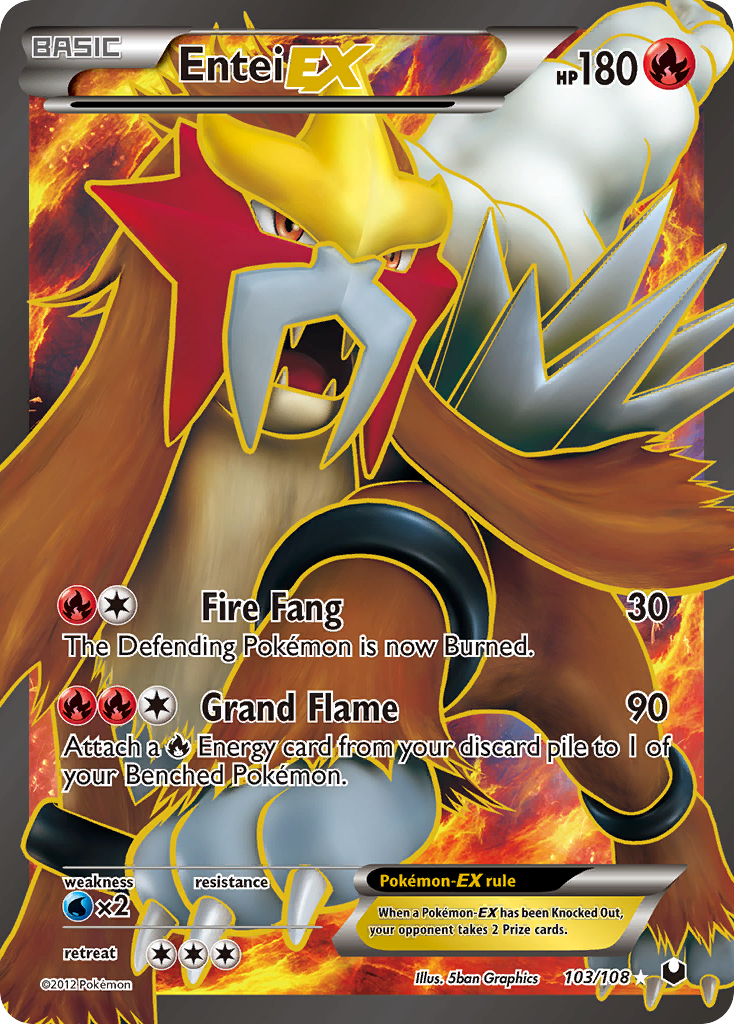 Entei EX (103/108) [Black & White: Dark Explorers] | Dragon's Lair Comics and Fantasy Houston TX