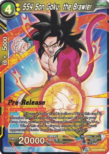 SS4 Son Goku, the Brawler (BT14-095) [Cross Spirits Prerelease Promos] | Dragon's Lair Comics and Fantasy Houston TX