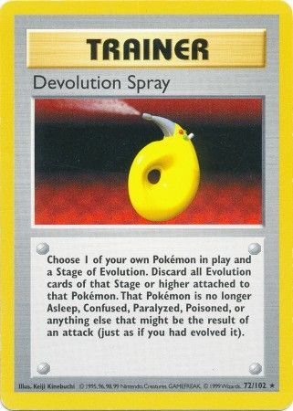 Devolution Spray (72/102) [Base Set Shadowless Unlimited] | Dragon's Lair Comics and Fantasy Houston TX