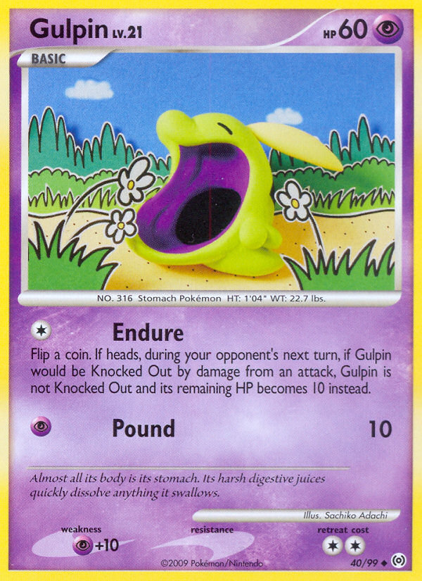 Gulpin (40/99) [Platinum: Arceus] | Dragon's Lair Comics and Fantasy Houston TX