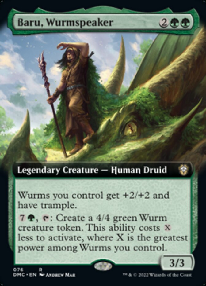 Baru, Wurmspeaker (Extended Art) [Dominaria United Commander] | Dragon's Lair Comics and Fantasy Houston TX