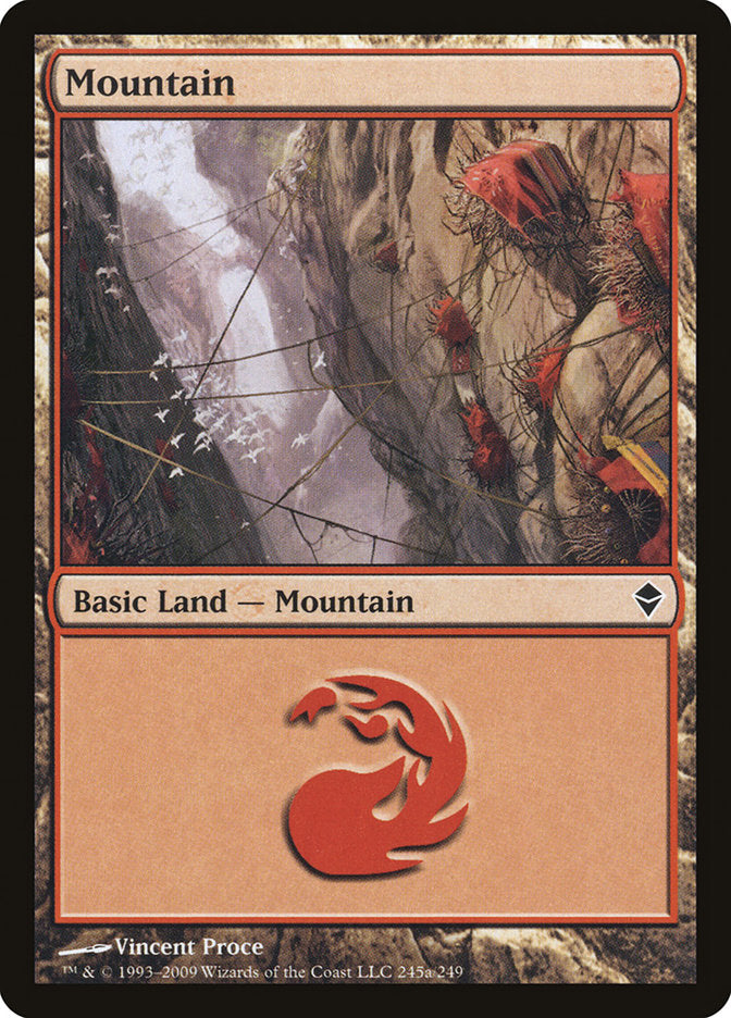 Mountain (245a) [Zendikar] | Dragon's Lair Comics and Fantasy Houston TX