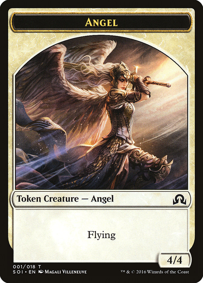 Angel Token [Shadows over Innistrad Tokens] | Dragon's Lair Comics and Fantasy Houston TX