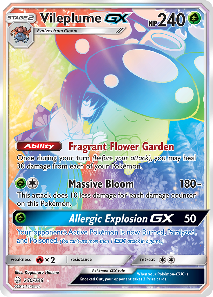 Vileplume GX (250/236) [Sun & Moon: Cosmic Eclipse] | Dragon's Lair Comics and Fantasy Houston TX