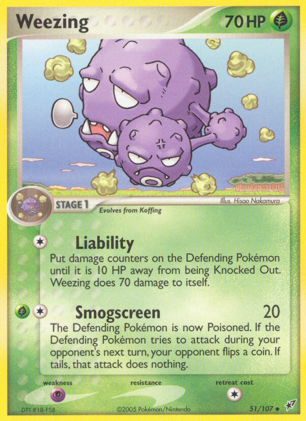 Weezing (51/107) [EX: Deoxys] | Dragon's Lair Comics and Fantasy Houston TX