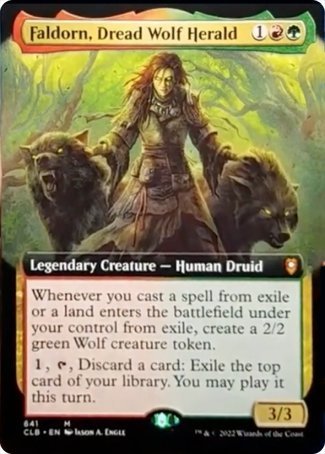 Faldorn, Dread Wolf Herald (Extended Art) [Commander Legends: Battle for Baldur's Gate] | Dragon's Lair Comics and Fantasy Houston TX