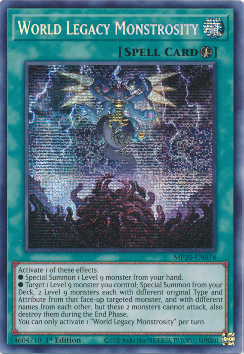 World Legacy Monstrosity [MP20-EN076] Prismatic Secret Rare | Dragon's Lair Comics and Fantasy Houston TX