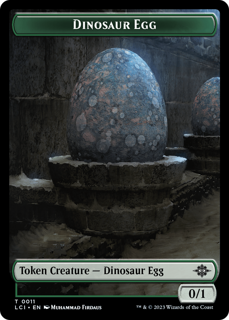 Dinosaur Egg // Dinosaur (0010) Double-Sided Token [The Lost Caverns of Ixalan Tokens] | Dragon's Lair Comics and Fantasy Houston TX