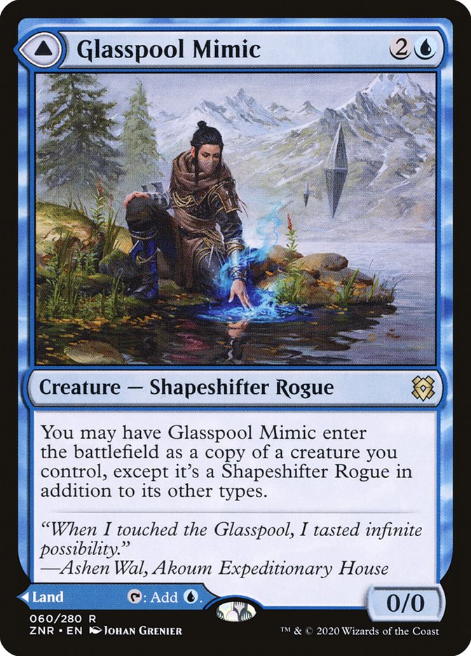 Glasspool Mimic // Glasspool Shore [Zendikar Rising] | Dragon's Lair Comics and Fantasy Houston TX