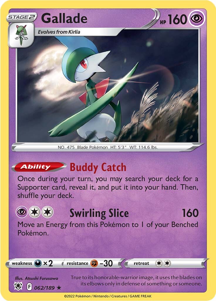 Gallade (062/189) [Sword & Shield: Astral Radiance] | Dragon's Lair Comics and Fantasy Houston TX