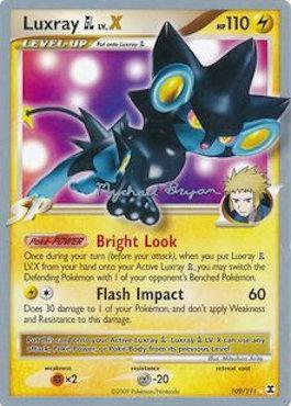 Luxray GL LV.X (109/111) (Happy Luck - Mychael Bryan) [World Championships 2010] | Dragon's Lair Comics and Fantasy Houston TX