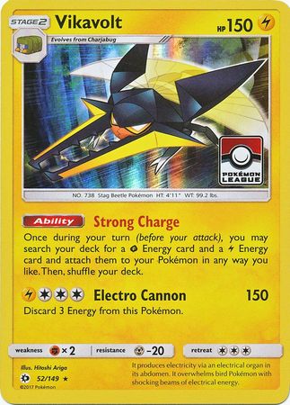 Vikavolt (52/149) (League Promo) [Sun & Moon: Base Set] | Dragon's Lair Comics and Fantasy Houston TX