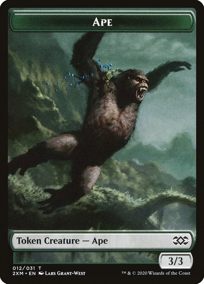 Ape Token [Double Masters Tokens] | Dragon's Lair Comics and Fantasy Houston TX