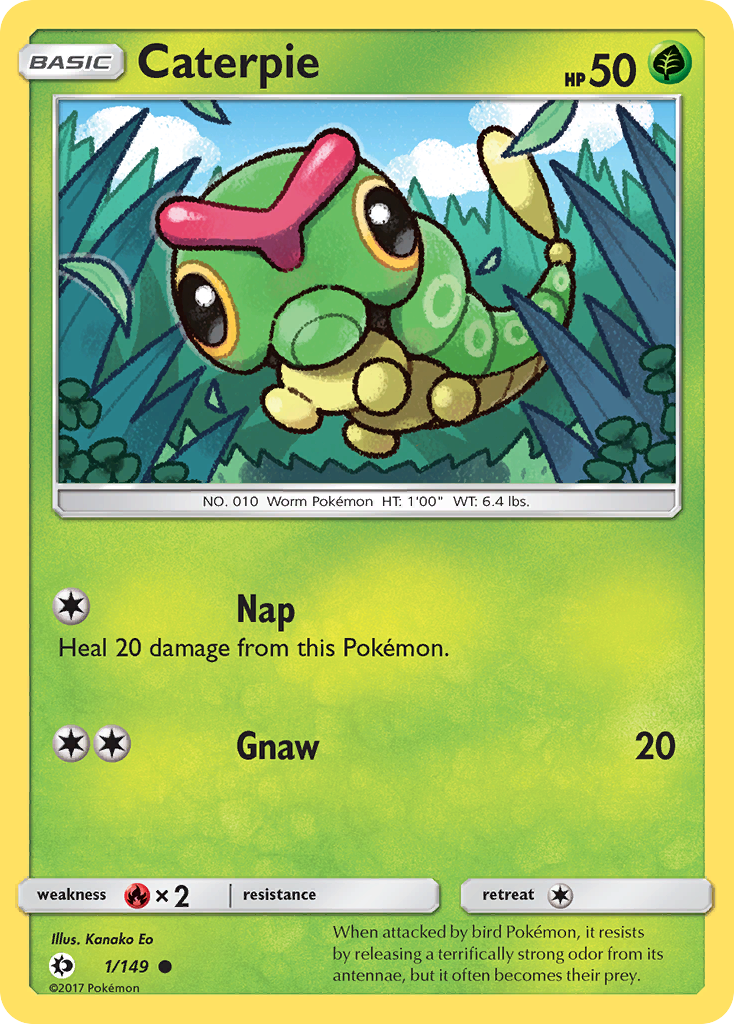 Caterpie (1/149) [Sun & Moon: Base Set] | Dragon's Lair Comics and Fantasy Houston TX