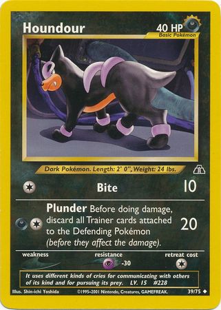 Houndour (39/75) [Neo Discovery Unlimited] | Dragon's Lair Comics and Fantasy Houston TX