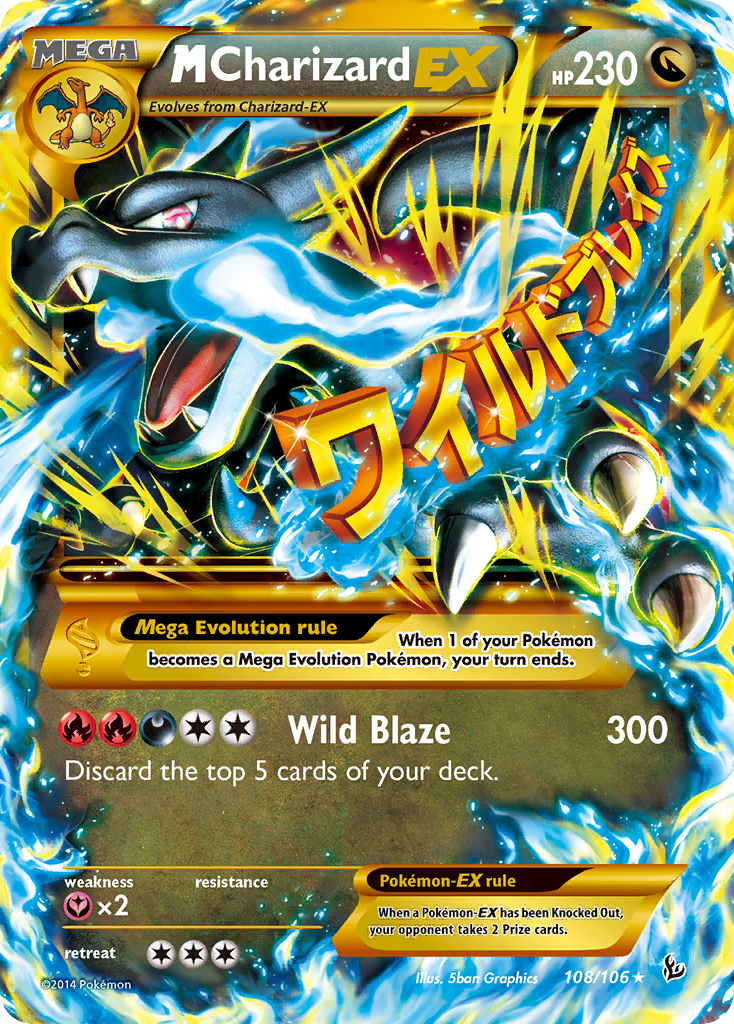 M Charizard EX (108/106) [XY: Flashfire] | Dragon's Lair Comics and Fantasy Houston TX