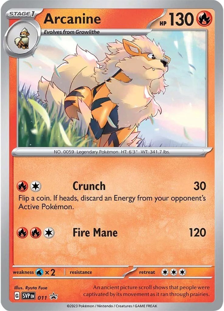 Arcanine (011) [Scarlet & Violet: Black Star Promos] | Dragon's Lair Comics and Fantasy Houston TX