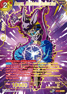 Beerus, Motivated Destruction (SPR) (BT17-134) [Ultimate Squad] | Dragon's Lair Comics and Fantasy Houston TX