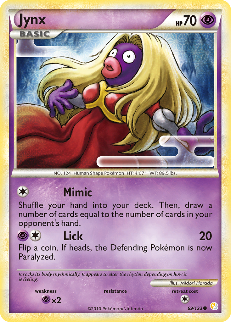 Jynx (69/123) [HeartGold & SoulSilver: Base Set] | Dragon's Lair Comics and Fantasy Houston TX