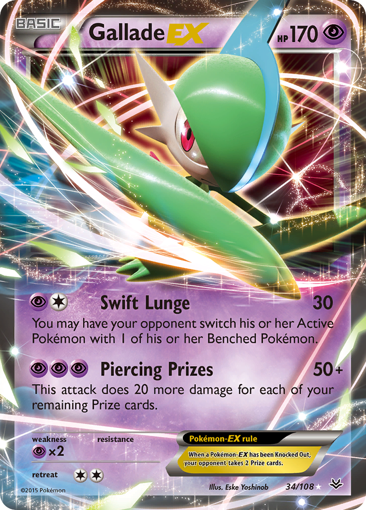 Gallade EX (34/108) [XY: Roaring Skies] | Dragon's Lair Comics and Fantasy Houston TX