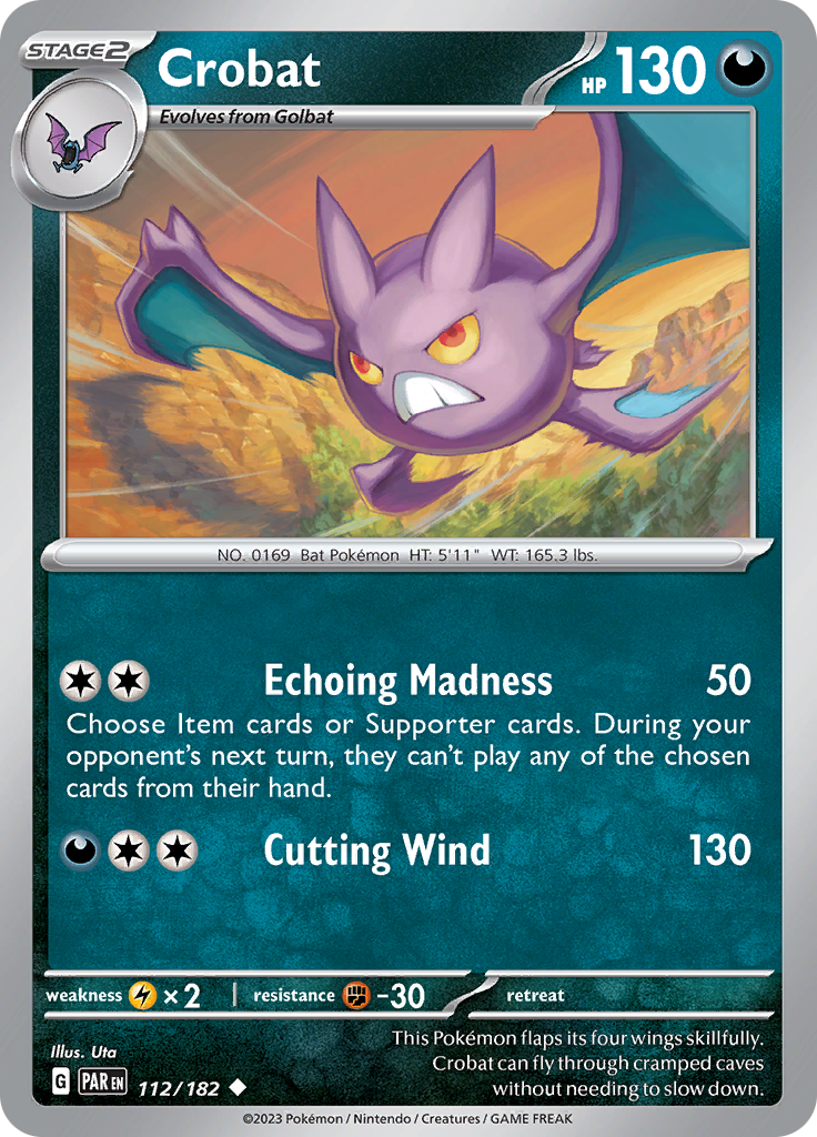 Crobat (112/182) [Scarlet & Violet: Paradox Rift] | Dragon's Lair Comics and Fantasy Houston TX