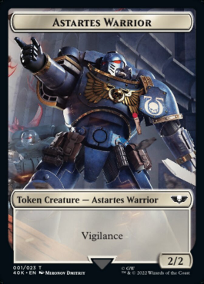 Astartes Warrior // Cherubael Double-Sided Token (Surge Foil) [Warhammer 40,000 Tokens] | Dragon's Lair Comics and Fantasy Houston TX