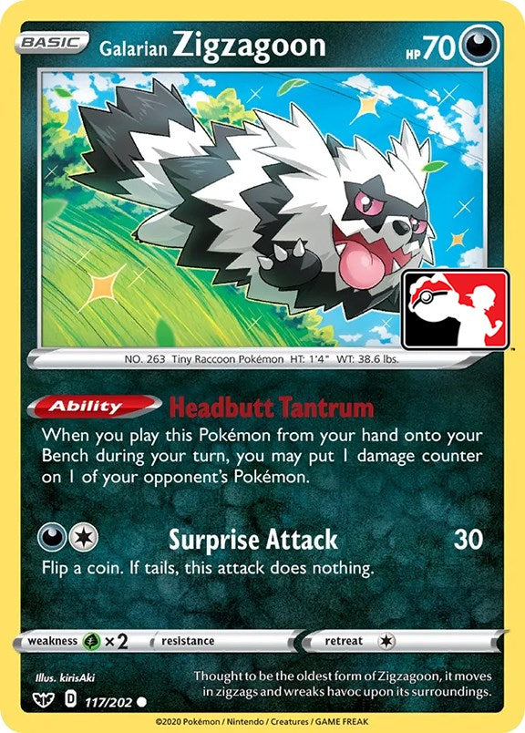 Galarian Zigzagoon (117/202) [Prize Pack Series One] | Dragon's Lair Comics and Fantasy Houston TX