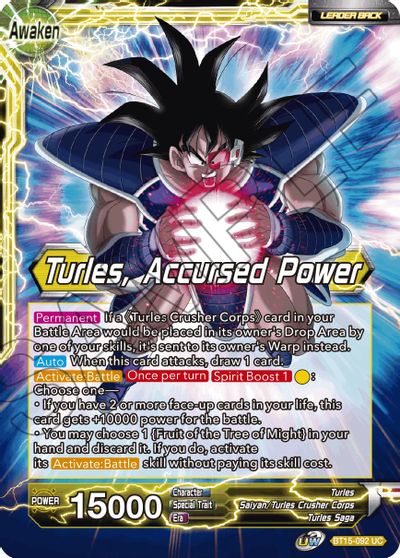 Turles // Turles, Accursed Power (BT15-092) [Saiyan Showdown] | Dragon's Lair Comics and Fantasy Houston TX