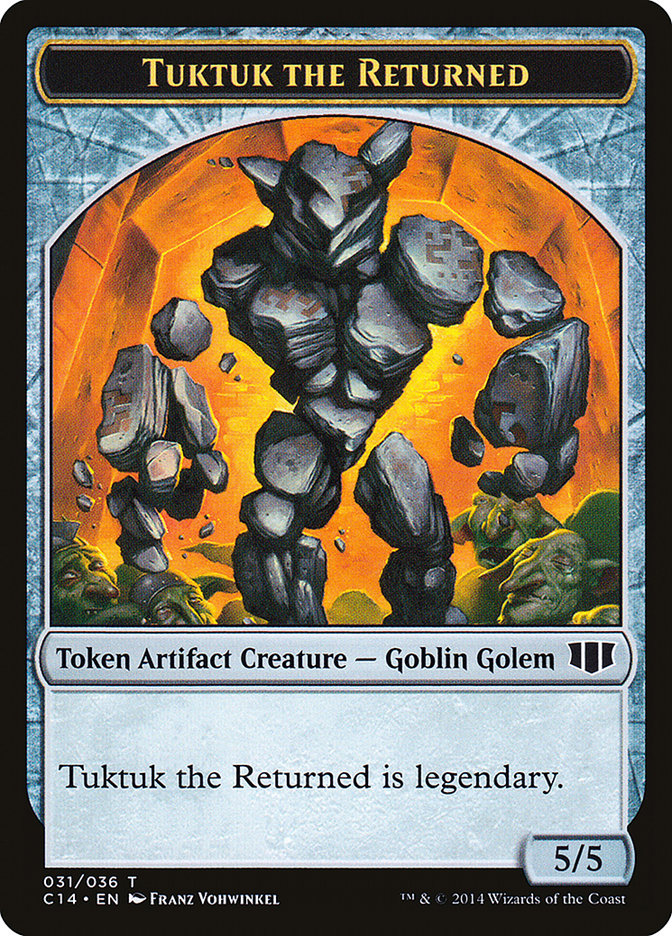 Daretti, Scrap Savant Emblem // Tuktuk the Returned Double-Sided Token [Commander 2014 Tokens] | Dragon's Lair Comics and Fantasy Houston TX