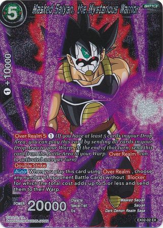 Masked Saiyan, the Mysterious Warrior (Foil) (EX02-02) [Dark Demon's Villains] | Dragon's Lair Comics and Fantasy Houston TX