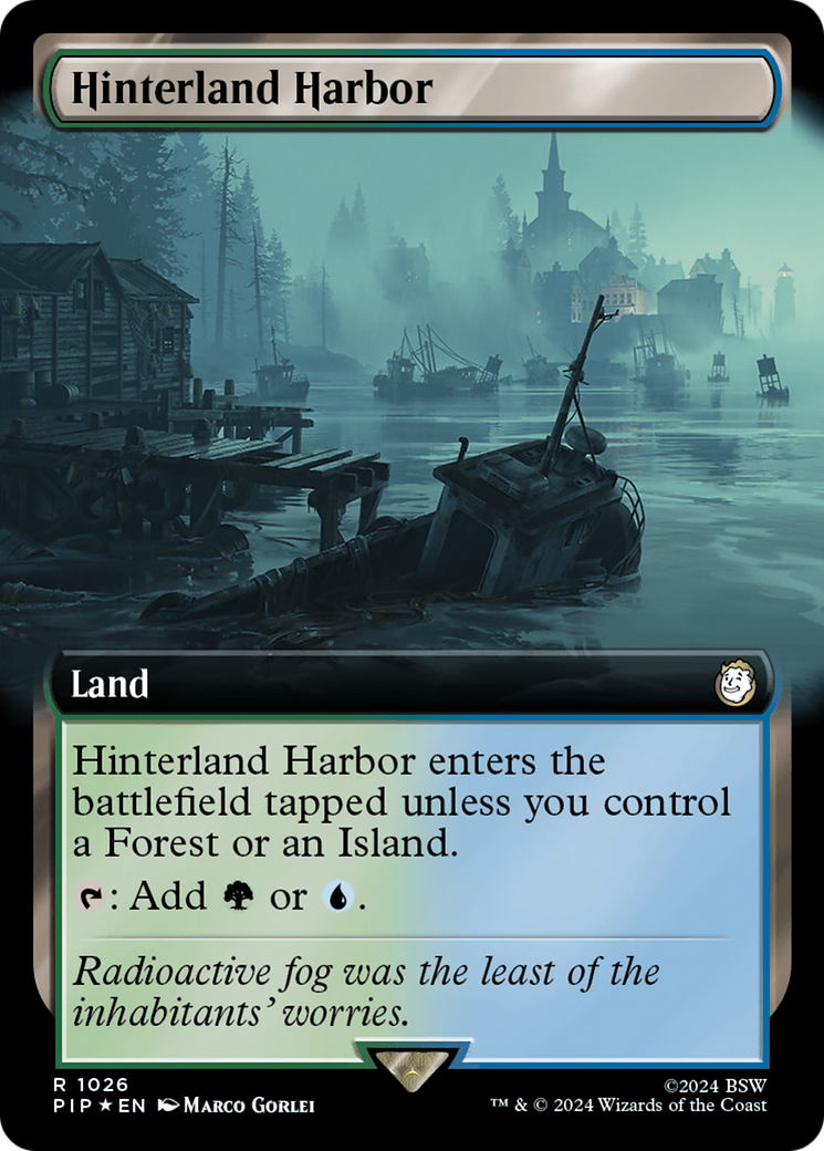 Hinterland Harbor (Extended Art) (Surge Foil) [Fallout] | Dragon's Lair Comics and Fantasy Houston TX