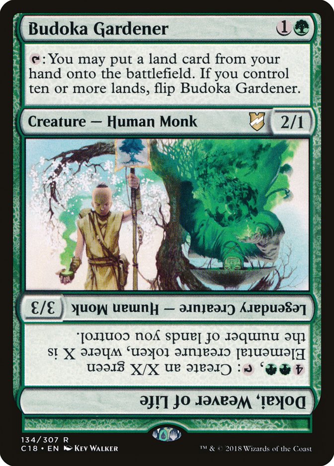 Budoka Gardener // Dokai, Weaver of Life [Commander 2018] | Dragon's Lair Comics and Fantasy Houston TX