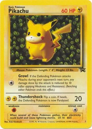 Pikachu (1) (Promo) [Wizards of the Coast: Black Star Promos] | Dragon's Lair Comics and Fantasy Houston TX