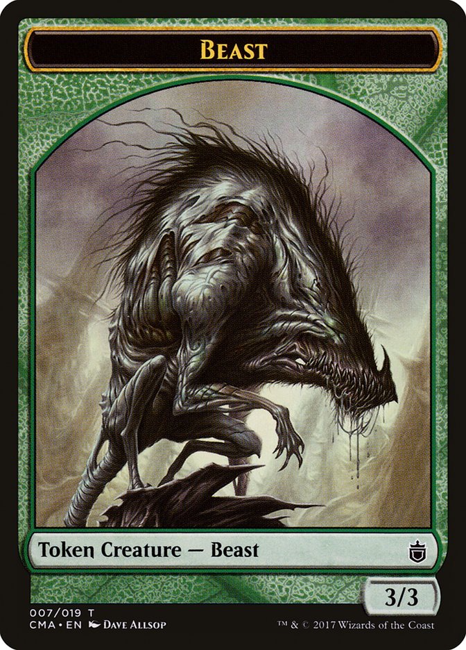 Beast Token (007/019) [Commander Anthology Tokens] | Dragon's Lair Comics and Fantasy Houston TX