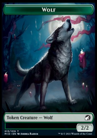 Wolf // Treefolk Double-Sided Token [Innistrad: Midnight Hunt Tokens] | Dragon's Lair Comics and Fantasy Houston TX