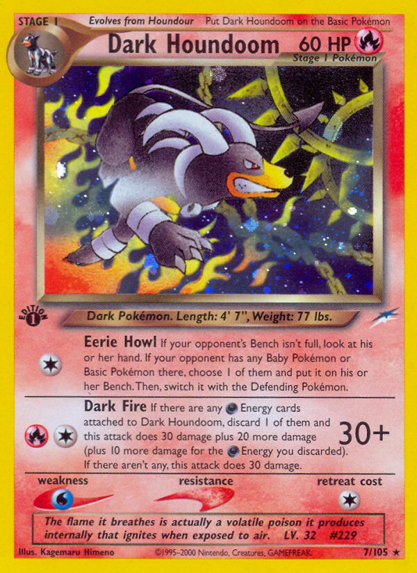 Dark Houndoom (7/105) [Neo Destiny 1st Edition] | Dragon's Lair Comics and Fantasy Houston TX