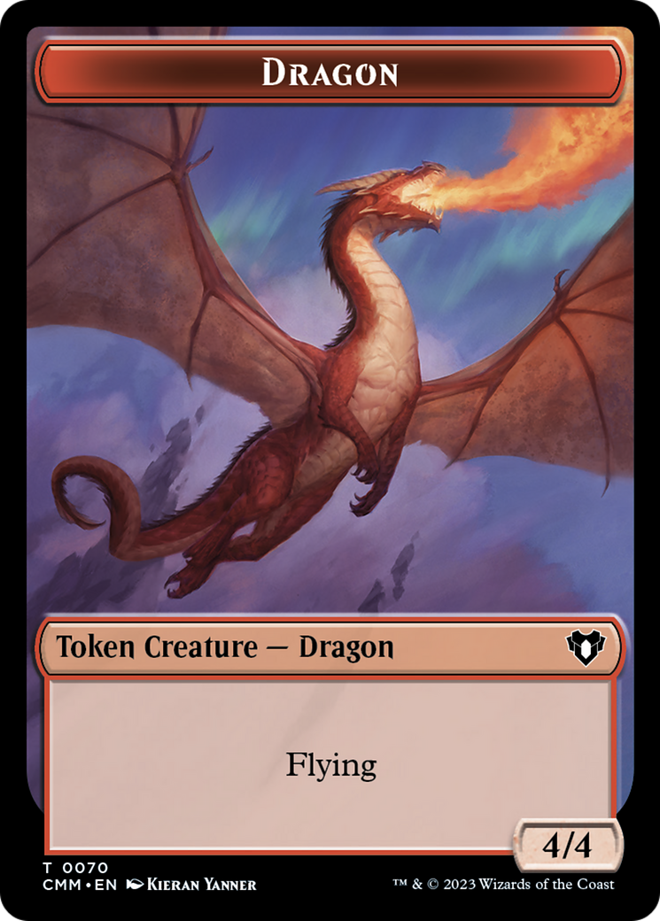 Dragon // Kor Ally Double-Sided Token [Commander Masters Tokens] | Dragon's Lair Comics and Fantasy Houston TX