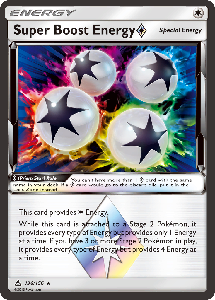 Super Boost Energy (136/156) (Prism Star) [Sun & Moon: Ultra Prism] | Dragon's Lair Comics and Fantasy Houston TX