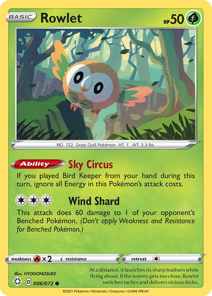 Rowlet (006/072) [Sword & Shield: Shining Fates] | Dragon's Lair Comics and Fantasy Houston TX