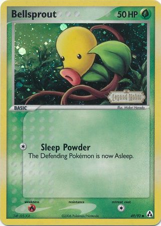 Bellsprout (49/92) (Stamped) [EX: Legend Maker] | Dragon's Lair Comics and Fantasy Houston TX