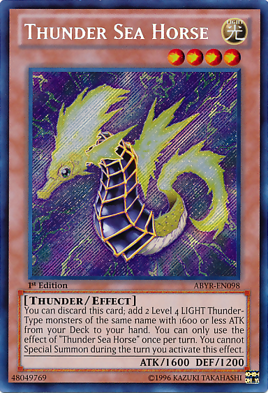 Thunder Sea Horse [ABYR-EN098] Secret Rare | Dragon's Lair Comics and Fantasy Houston TX