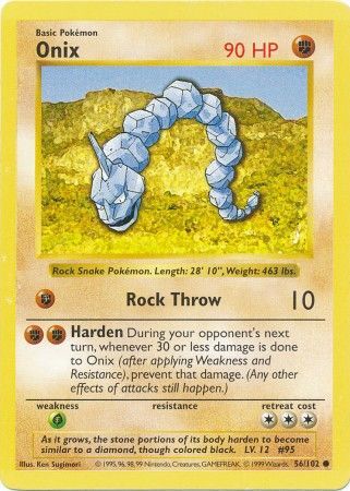 Onix (56/102) [Base Set Shadowless Unlimited] | Dragon's Lair Comics and Fantasy Houston TX