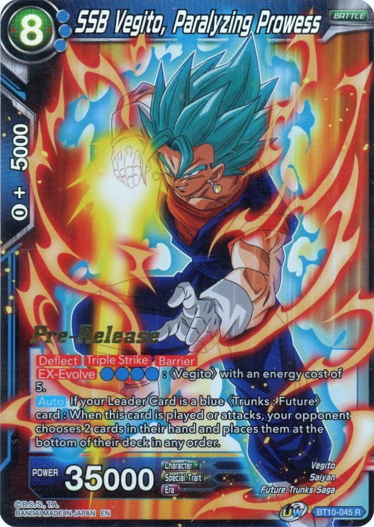 SSB Vegito, Paralyzing Prowess (BT10-045) [Rise of the Unison Warrior Prerelease Promos] | Dragon's Lair Comics and Fantasy Houston TX