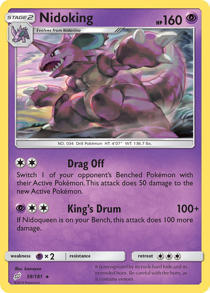 Nidoking (59/181) [Sun & Moon: Team Up] | Dragon's Lair Comics and Fantasy Houston TX