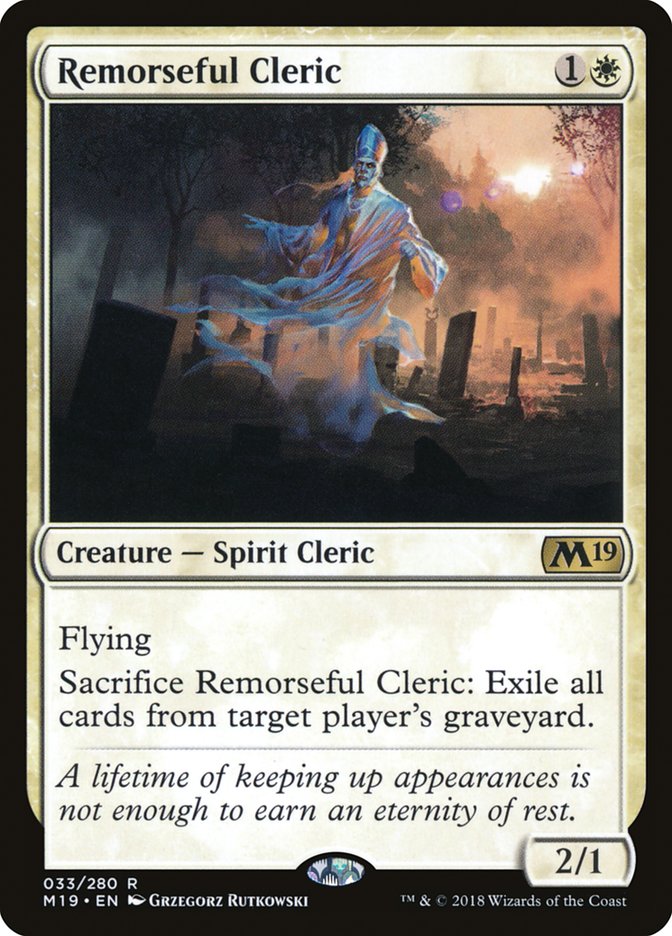 Remorseful Cleric [Core Set 2019] | Dragon's Lair Comics and Fantasy Houston TX