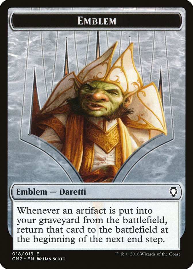 Daretti, Scrap Savant Emblem [Commander Anthology Volume II Tokens] | Dragon's Lair Comics and Fantasy Houston TX