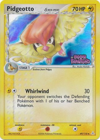 Pidgeotto (49/110) (Delta Species) (Stamped) [EX: Holon Phantoms] | Dragon's Lair Comics and Fantasy Houston TX